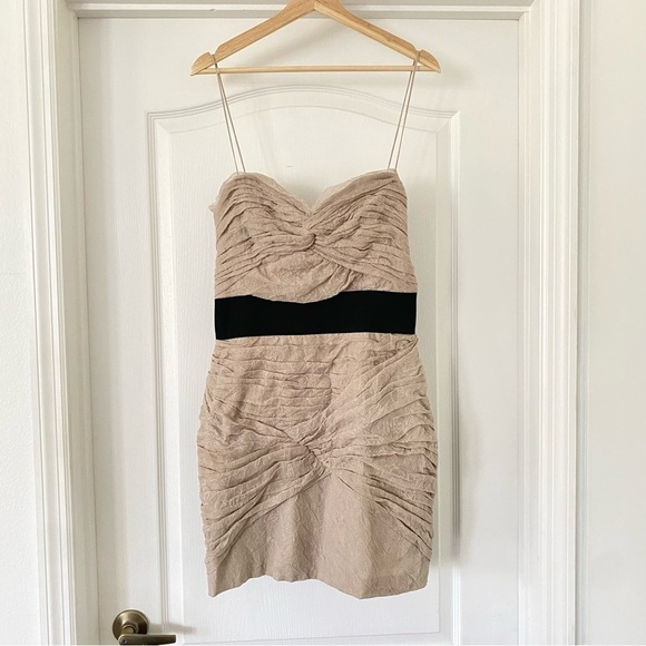 Foley +Corinna Wrinkle Gauze Lagenlook Style Mini Cocktail Dress Size Large - Picture 3 of 8